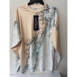 TOP DECK GEAR OCEAN CITY & CHINCOTEAGUE BAY LS TEE LARGE NWT